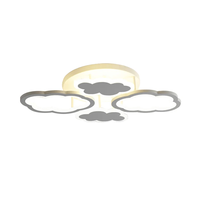 Drijvende wolkenplafondlamp Moderne acryl LED-plafondlamp wit voor volwassen slaapkamers - 60cm Diameter