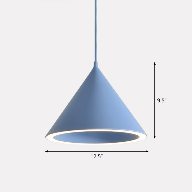 Energiezuinige Aluminium conische hanglamp Scandinavische stijl LED hangende plafondlamp voor eetkamer
