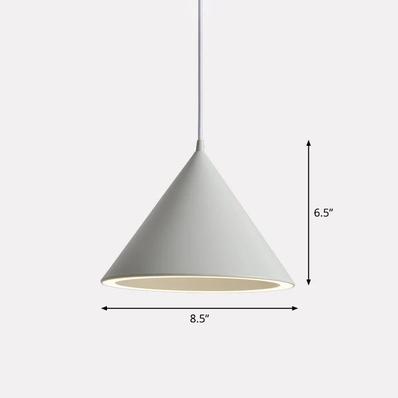 Energiezuinige Aluminium conische hanglamp Scandinavische stijl LED hangende plafondlamp voor eetkamer