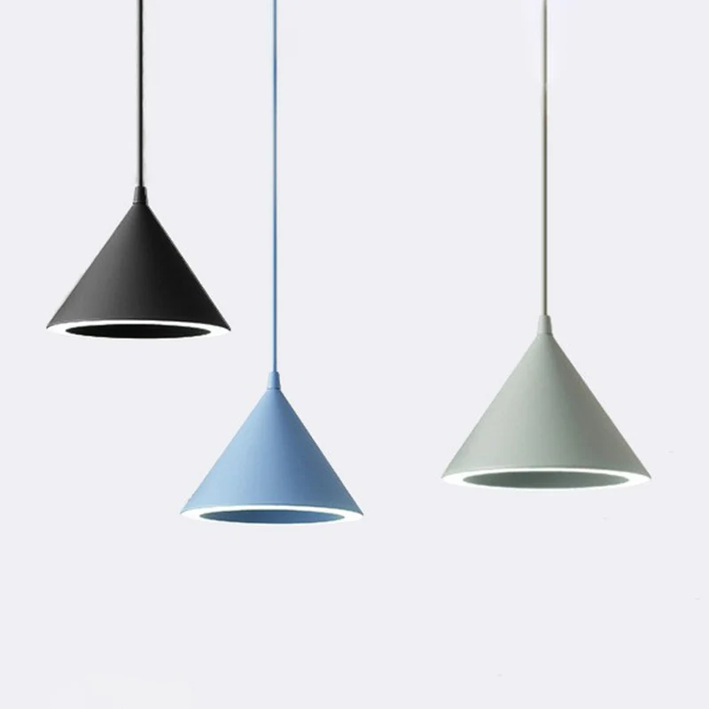 Energiezuinige Aluminium conische hanglamp Scandinavische stijl LED hangende plafondlamp voor eetkamer
