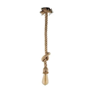 Energiezuinige Lecce Hanglamp, Zwart, Ecrù, 8 x 8 x 100 cm, EPIKASA