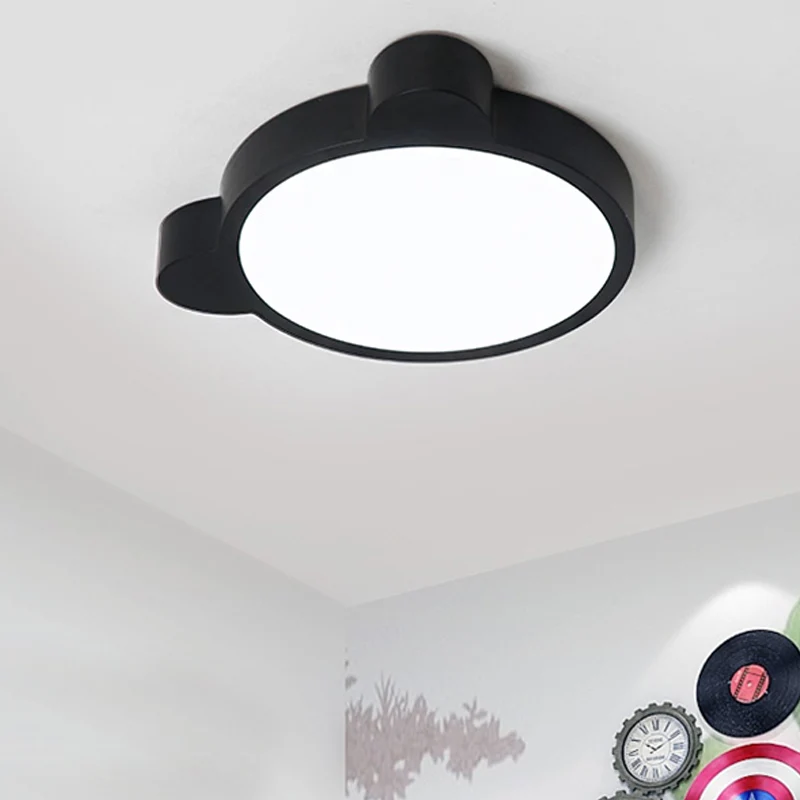 Hangende Pendant Bear Head LED-plafondmontagelamp Macaron Loft acryl plafondlamp voor kinderslaapkamer