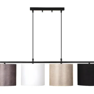 Industriële Stijl Metalen hanglamp met verstelbare hoogte VALIZ - L110 x H40/120 cm - Meerkleurig