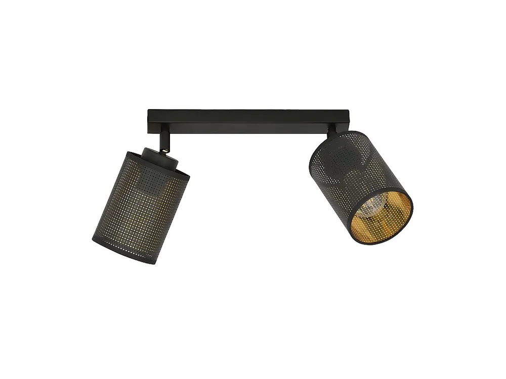Minimalistisch Design Plafonnier Bronx, Noir, 36x22x10 cm, EPIKASA
