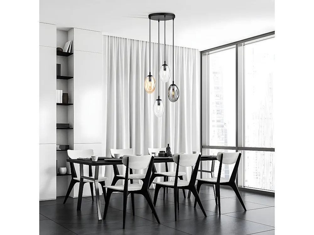 Minimalistisch Design Suspension Astral, Noir, 40x100x40 cm, EPIKASA