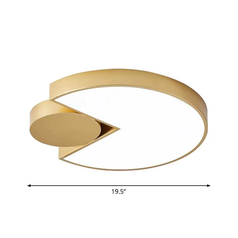 Minimalistische geometrische LED-plafondlamp Metaal Woonkamer Inbouwverlichting goud, wit/3 kleuren zacht