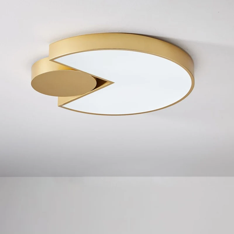 Minimalistische geometrische LED-plafondlamp Metaal Woonkamer Inbouwverlichting goud, wit/3 kleuren zacht