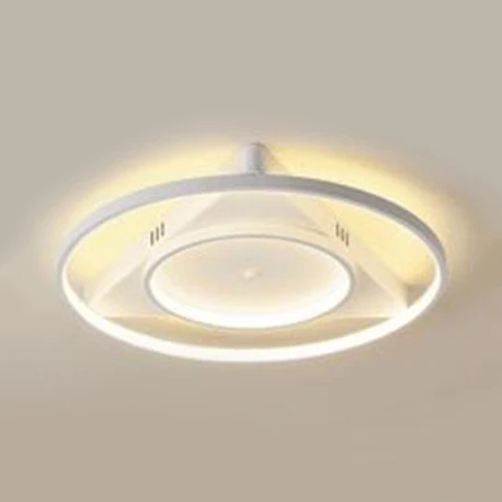 Moderne LED-inbouwlamp met acrylkap, witte ringen plafondlamp warm/wit zwak