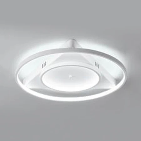 Moderne LED-inbouwlamp met acrylkap, witte ringen plafondlamp warm/wit zwak