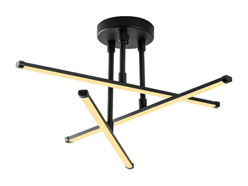 Plafondlamp met ledverlichting van metaal - L51 x D26 x H51 cm - Zwart - HERAS voor Keuken