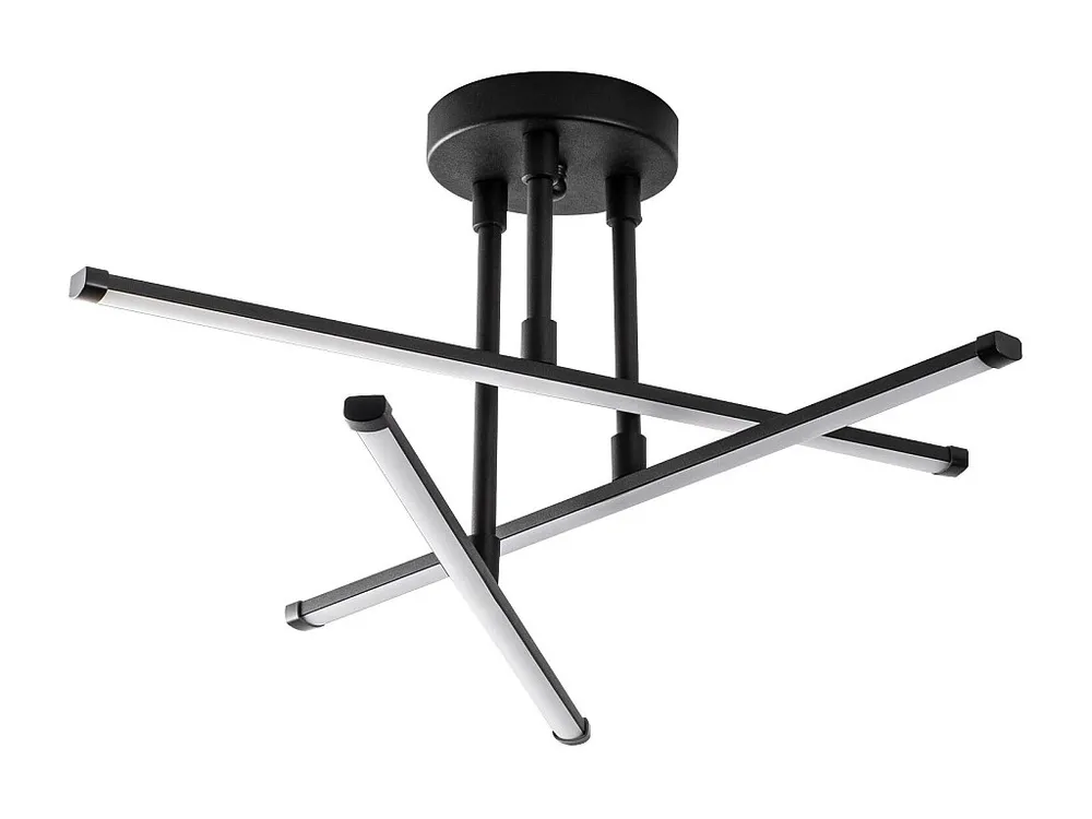Plafondlamp met ledverlichting van metaal - L51 x D26 x H51 cm - Zwart - HERAS voor Keuken