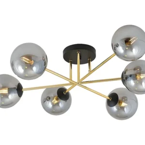 Plafonnier Magnum, Noir, 55x23x75 cm, EPIKASA met Inclusief LED