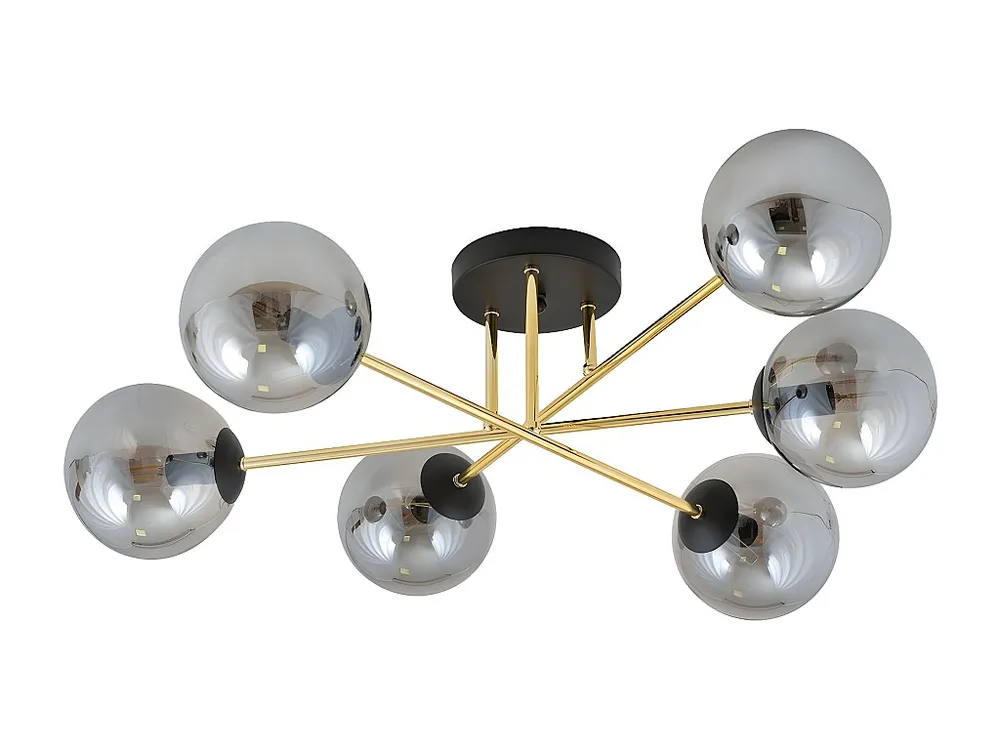 Plafonnier Magnum, Noir, 55x23x75 cm, EPIKASA met Inclusief LED
