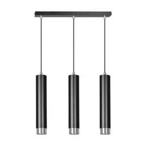 Premium LED Suspension Kibo, Noir, 45x100x6 cm, EPIKASA