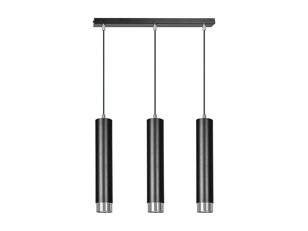 Premium LED Suspension Kibo, Noir, 45x100x6 cm, EPIKASA