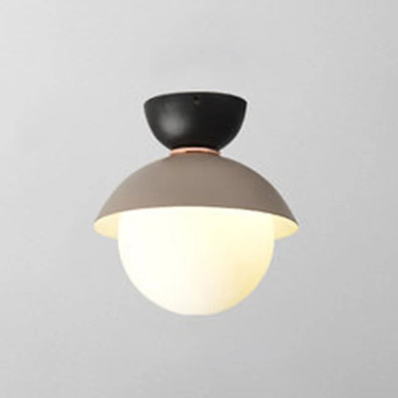 Ronde inbouw plafondlamp Modernistisch 1 helder Wit glazen plafondverlichtingsarmaturen voor gang