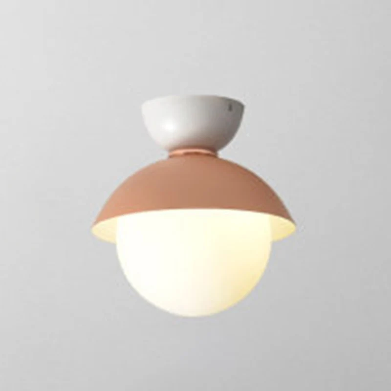 Ronde inbouw plafondlamp Modernistisch 1 helder Wit glazen plafondverlichtingsarmaturen voor gang