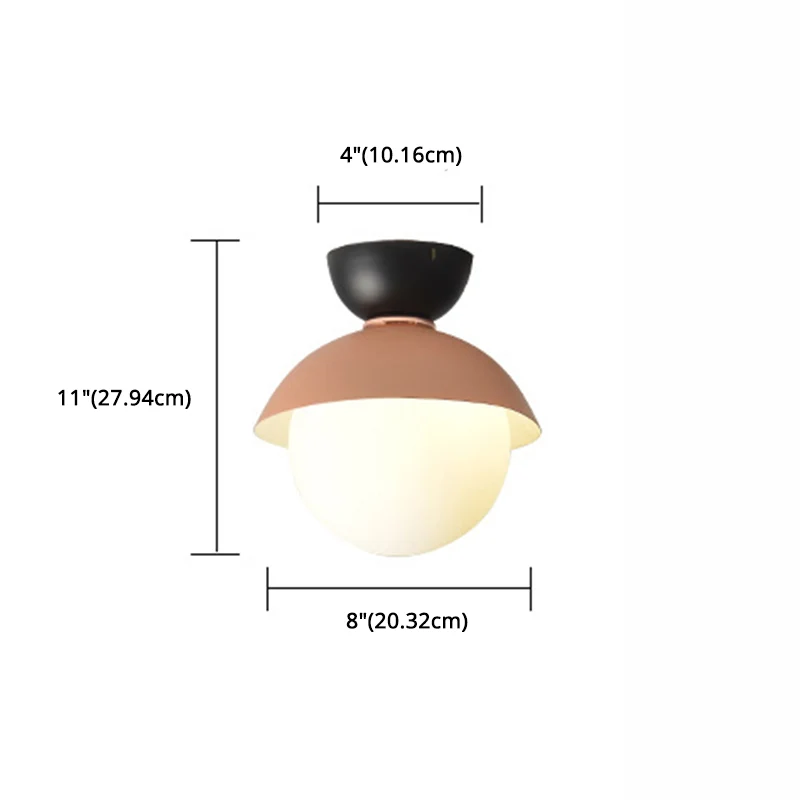 Ronde inbouw plafondlamp Modernistisch 1 helder Wit glazen plafondverlichtingsarmaturen voor gang