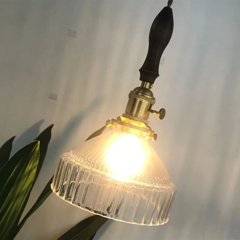 Rustieke schuurschaduw hanglamp, 1-lichts schitterend geribbeld glazen plafondophanglicht voor Plafondhoogte 2.4m+