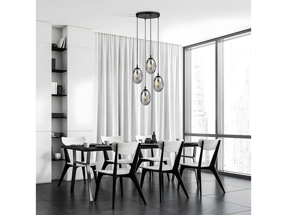 Suspension Astral, Gris, 40x100x40 cm, EPIKASA Chroom Afwerking