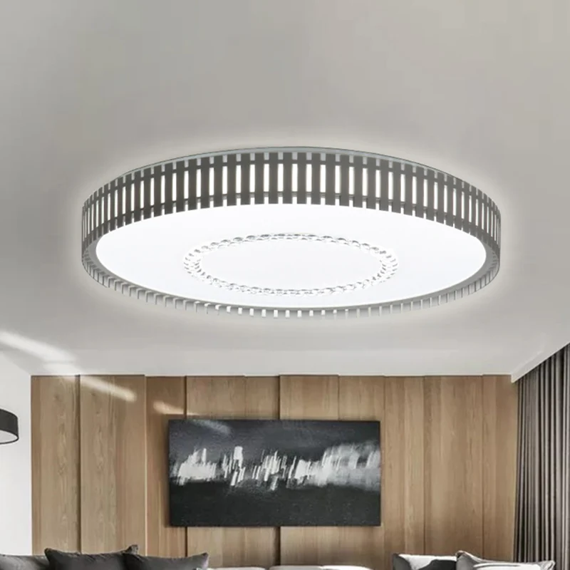 Witte ronde plafondlamp, eenvoudige LED-acryl inbouwverlichting wit/warm/natuurlijk zwak - 60cm Diameter