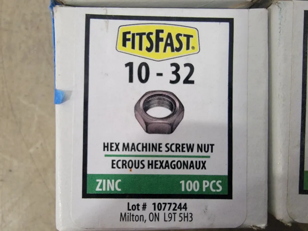 10-32 Hex Machine Screw Nut (Lot 5)