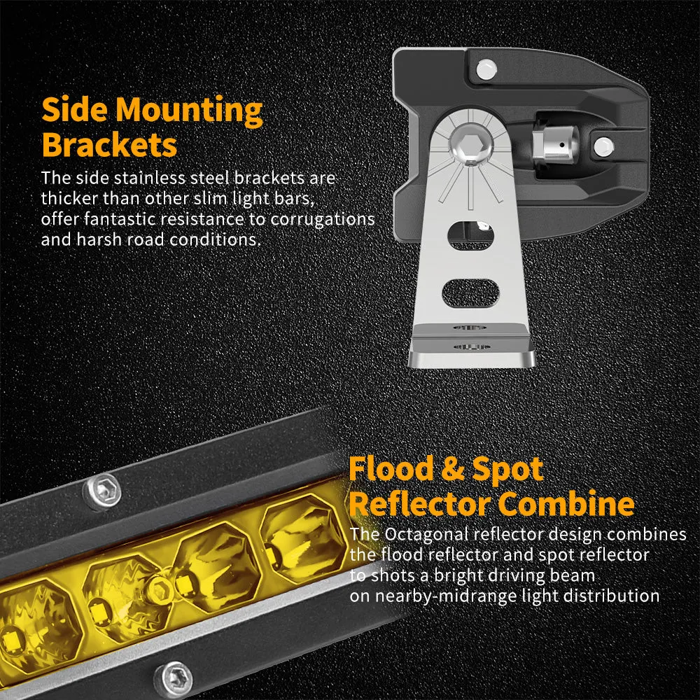 32inch Yellow Beam G10 Series 90W Smal Single Row Light Bar