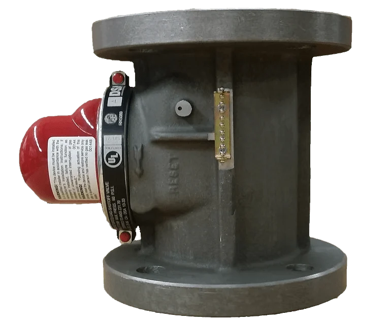 Pacific Seismic Products VT-315F Series 3" 60PSI Vertical Top Inlet Flanged High Pressure Earthquake Gas Shut-Off Valve