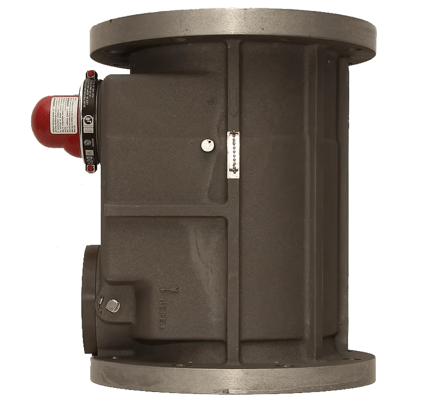 Pacific Seismic Products VT-319F Series 8" 60PSI Vertical Top Inlet Flanged High Pressure Earthquake Gas Shut-Off Valve