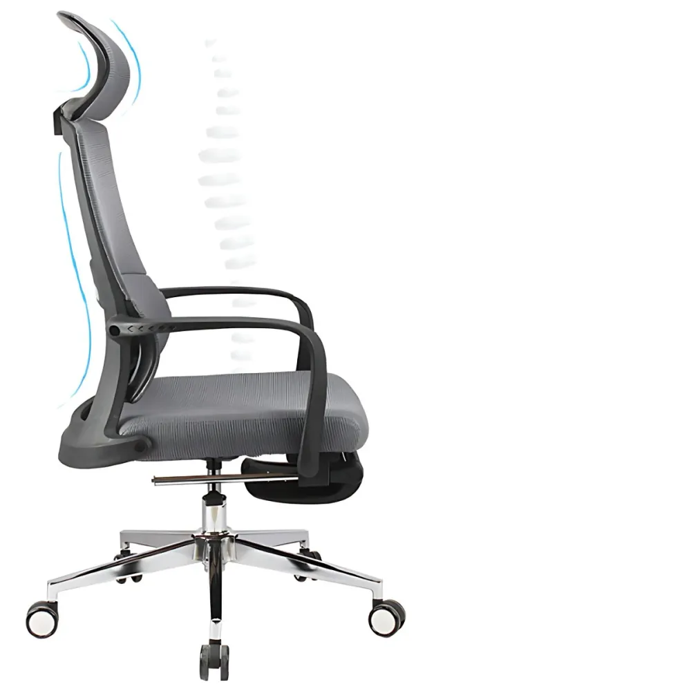20" W Strak Desk Chair Breathable AirGrid High Back Office Chair Black
