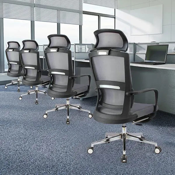 20" W Strak Desk Chair Breathable AirGrid High Back Office Chair Black