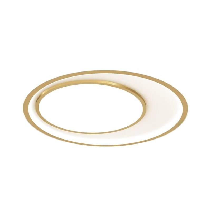Weerbestendige Afgeronde plafondlamp modernisme acryl 16,5"/20,5" brede LED gouden inbouwverlichting