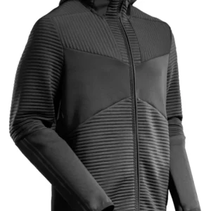 MASCOT Aangepast Fleece capuchontrui rits - 22603-681 - zwart - maat 3XL