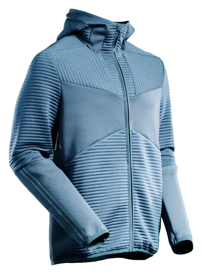MASCOT Customized Fleece capuchontrui rits - 22603-681 - ijsblauw - maat XS