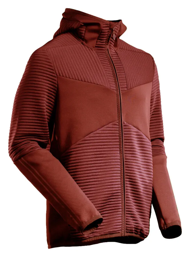 MASCOT Customized Warme stof capuchontrui rits - 22603-681 - herfstrood - maat XL