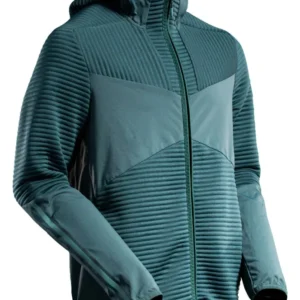 MASCOT Gepersonaliseerd Fleece capuchontrui rits - 22603-681 - bosgroen - maat XS