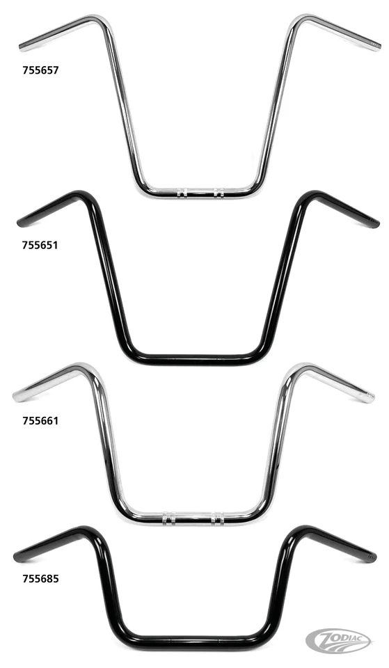 1" Handlebars Ape Hanger 24" CHR Harley-Davidson | RVS | Corrosiebestendig |