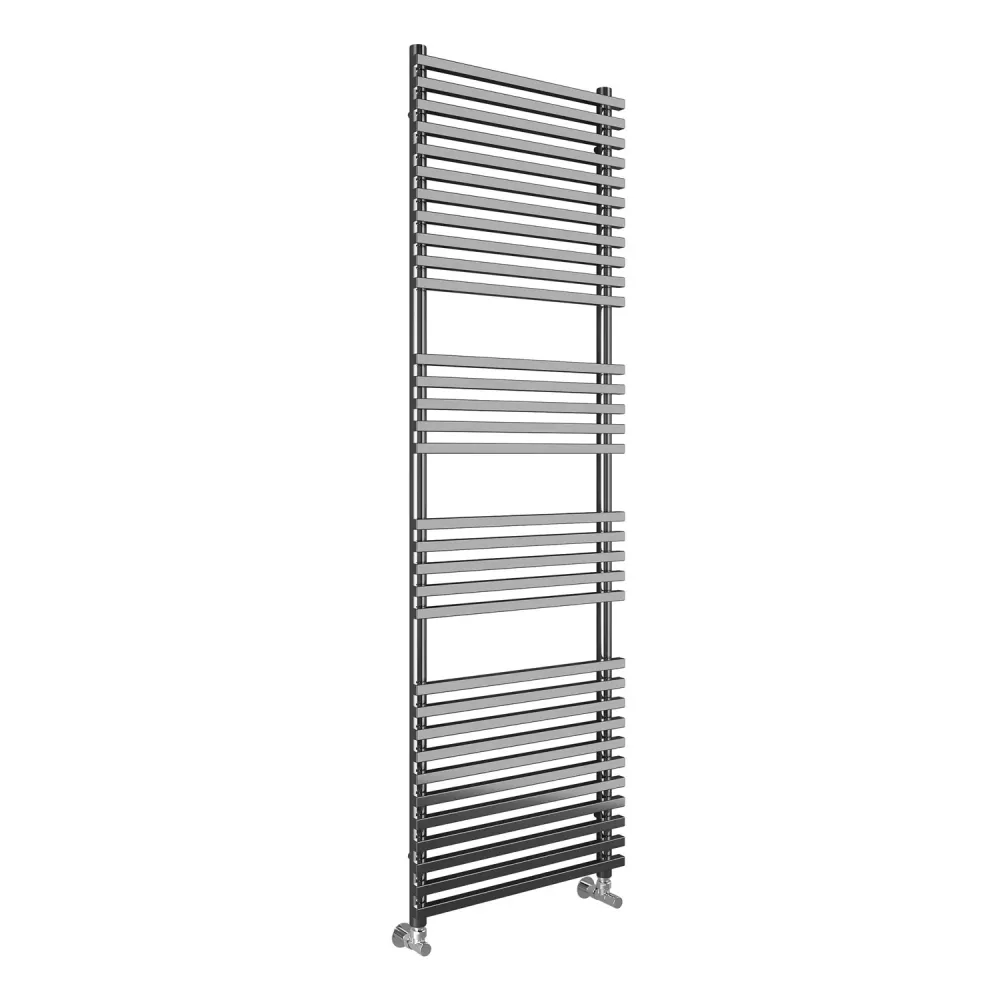 Hydraulic towel warmer model Trapani Lazzarini 1640x500 straight - Metaalglans - 130mm Onderlinge Afstand