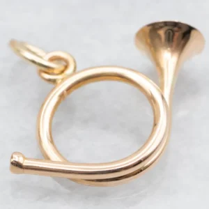 Rose Gold French Horn Charm