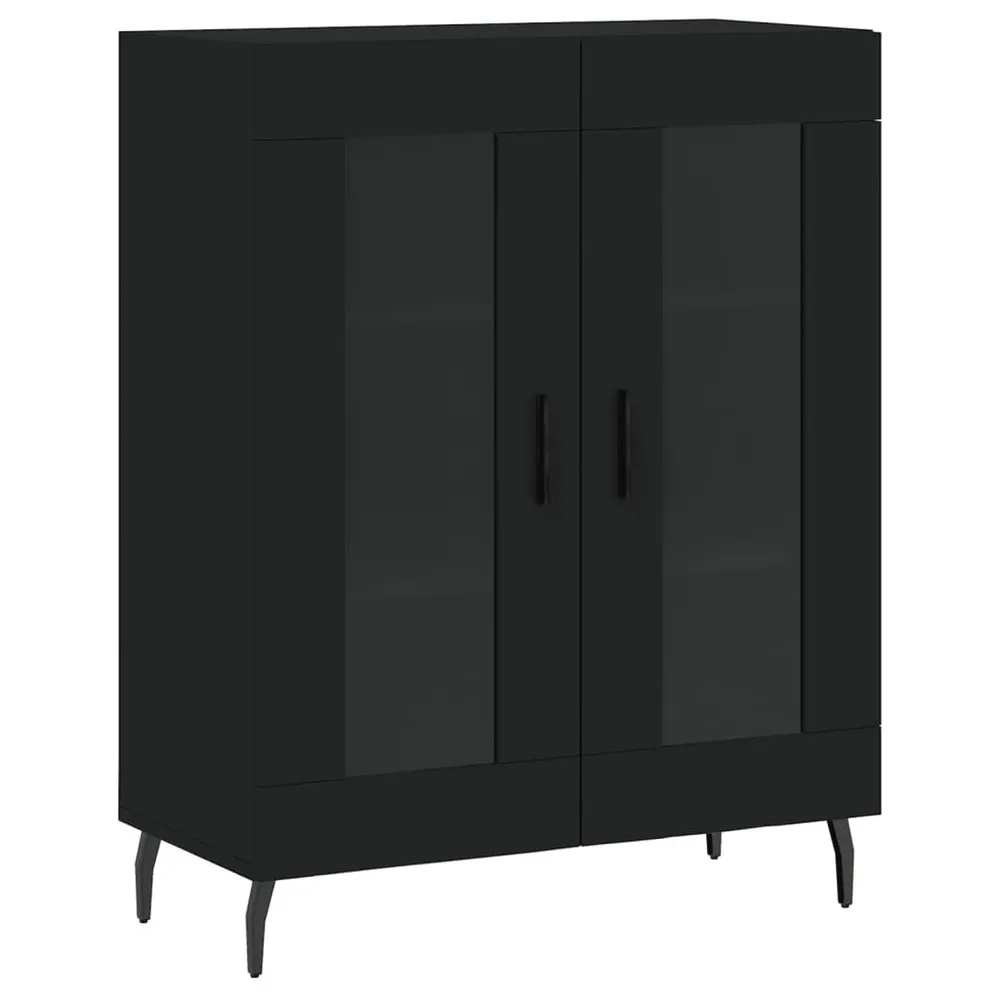 Dressoir 69,5x34x90 cm bewerkt hout zwart