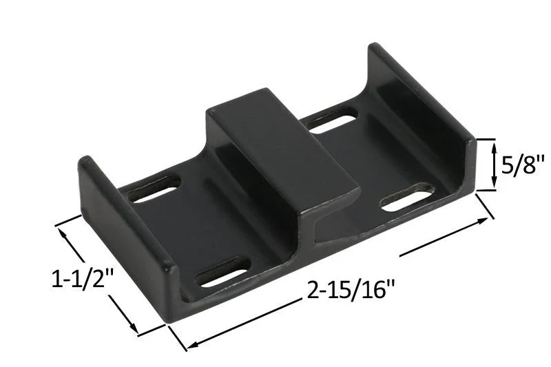 Black 2-15/16" Lichtmetaal Patio Door Keeper