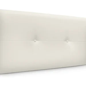 DHOME Kunstleer hoofdeinde met knopen 95x50cm bedden 90 - beenwit
