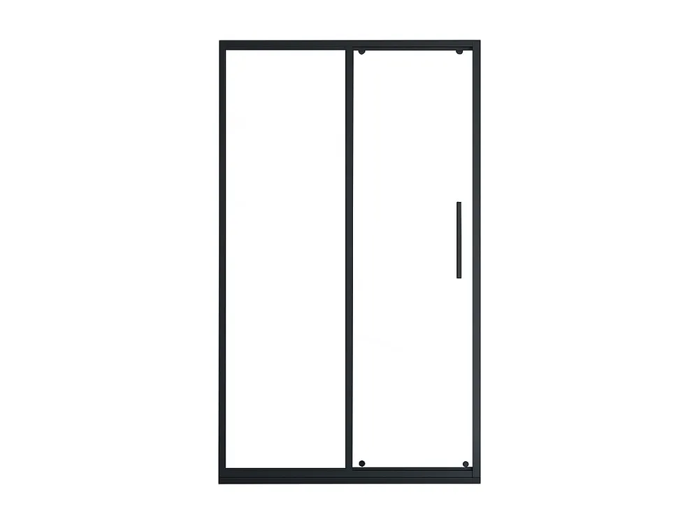 Doucheschuifdeur industriële stijl - Zwart mat - 120 x 195 cm - TORONI - Koop nu online