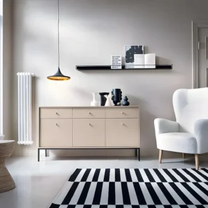 Dressoir - 3 laden en 3 deuren - Beige - BOGDAN - Koop nu eenvoudig en betaalbaar online