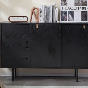 Dressoir - 2 lades en 3 schuifdeuren - spaanplaat - Wit