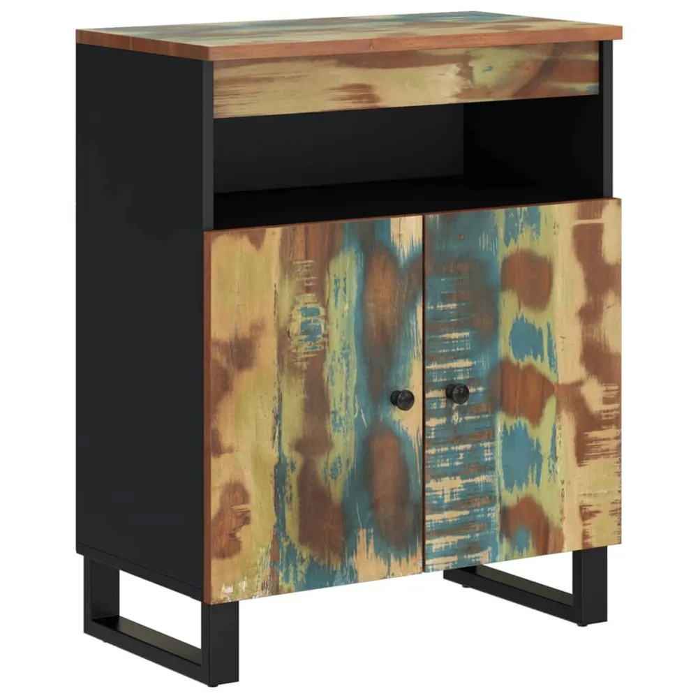 Dressoir met 2 deuren 60x33x75 cm massief gerecycled hout