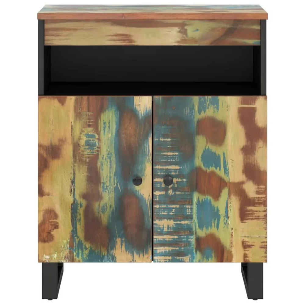 Dressoir met 2 deuren 60x33x75 cm massief gerecycled hout