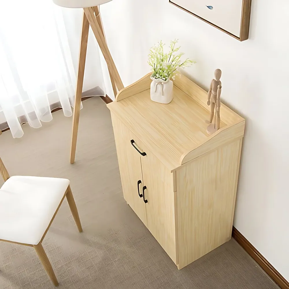 Glam Style Side Board Engineered Wood Sideboard Door and Drawer Home Use 24l