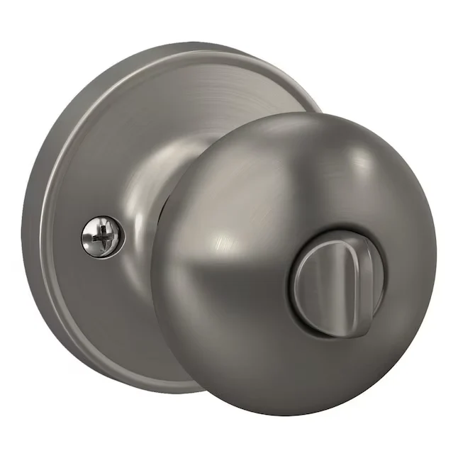 Home Front Schlage Marwood Satin Nickel Interior Bed/Bath Privacy Door Knob Multi-pack set van 4