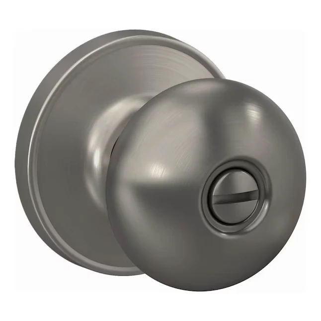 Home Front Schlage Marwood Satin Nickel Interior Bed/Bath Privacy Door Knob Multi-pack set van 4